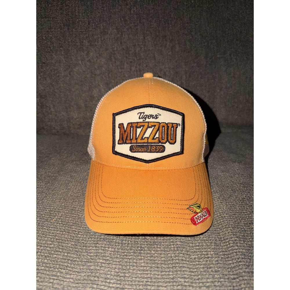 Missouri Tigers Hat Cap Strap Back One Size Gold White NCAA Football K-Products